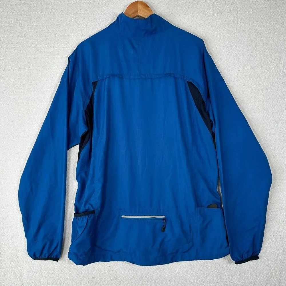 Merrell Windbreaker Jacket Mens Large Blue Zip Up Outdoors‎ Hiking Multi Pockets